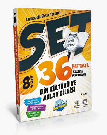 8.Sınıf Din Kültürü 36 Haftalık Kazanım Denemeleri