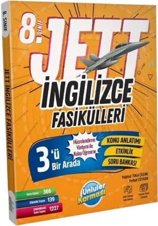 8. Sınıf İngilizce JETT Soru Fasikülleri Ünlüler Karması