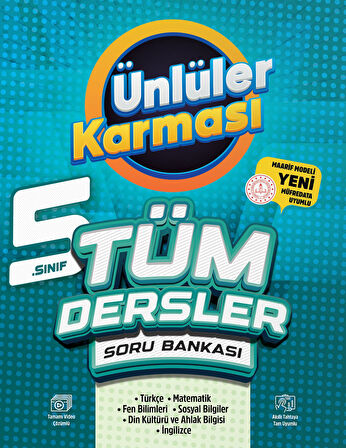 Ünlüler Karması 5. Sınıf Tüm Dersler Soru Bankası