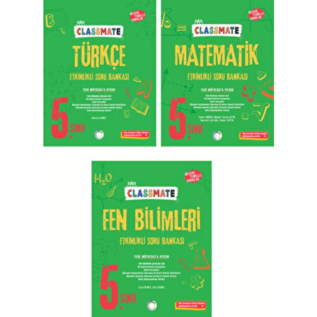 2025 5.sınıf Classmate Türkç-Matematik-Fen Soru Bankası 3'lü Set