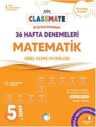 5. Sınıf Matematik Classmate 36 Hafta Denemeleri Okyanus Yayınları