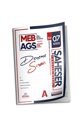 2025 MEB AGS Şaheser YENİ SİSTEM 5 Adet 6-7-8-9-10 nolu KURUMSAL Çözümlü Deneme (TG Değerlendirme)
