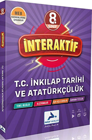 Paraf 8. Sınıf İnteraktif T.C. İnkılap Tarihi ve Atatürkçülük Soru Bankası Paraf Yayınları