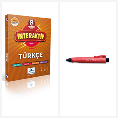 Paraf İnteraktif 8. Sınıf İnteraktif Türkçe Soru Kütüphanesi & Faber Castel Econ 0,7 Mm 1 Adet