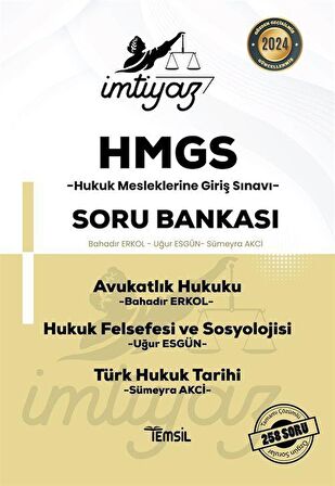 İmtiyaz HMGS Avukatlık Hukuku Hukuk Felsefesi ve Sosyolojisi Türk Hukuk Tarihi Soru Bankası / Bahadır Erkol