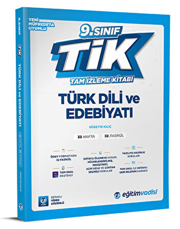 Eğitim Vadisi 2025 9. Sınıf Türk Dili Ve Edebiyatı Tik Tam İzleme Kitabı