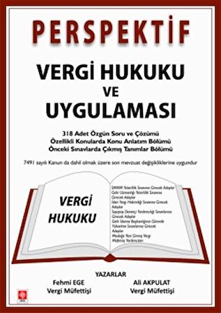 Perspektif Vergi Hukuku ve Uygulaması - Özgün Soru ve Çözümü-Konu Anlatım-Çıkmış Tanımlar