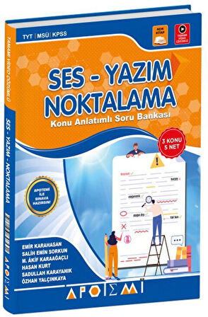 TYT KPSS MSÜ Ses Yazım Noktalama Konu Anlatımlı Soru Bankası Apotemi Yayınlar