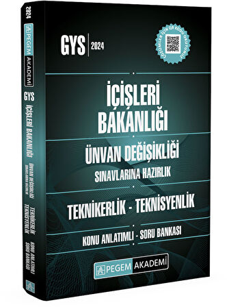 2024 İçişleri Bakanlığı Ünvan Değişikliği Sınavı Teknikerlik-Teknisyenlik Konu Anlatımlı Soru Bankas