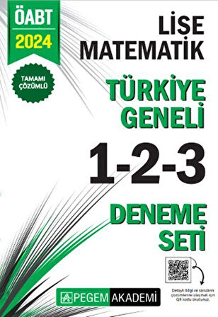 2024 KPSS ÖABT Lise Matematik Tamamı Çözümlü Türkiye Geneli 1-2-3 Deneme Seti Pegem Yayınları