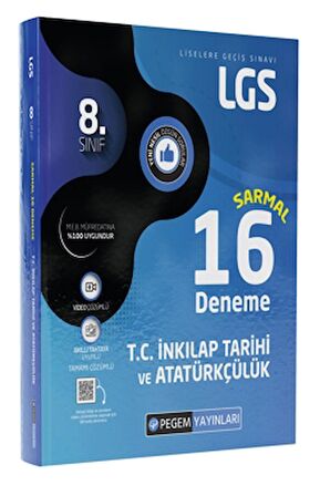 LGS 8.Sınıf T.C. İnkilap Tarihi ve Atatürkçülük Sarmal 16 Deneme
