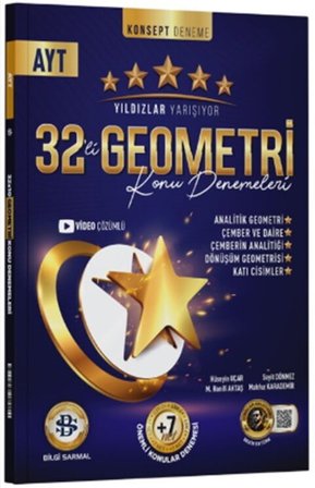 AYT Geometri 32 li Konu Denemeleri Yıldızlar Yarışıyor Bilgi Sarmal Yayınları
