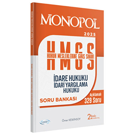 HMGS İdare Hukuku – İdari Yargılama Hukuku Soru Bankası 2. Baskı Monopol Yayınları