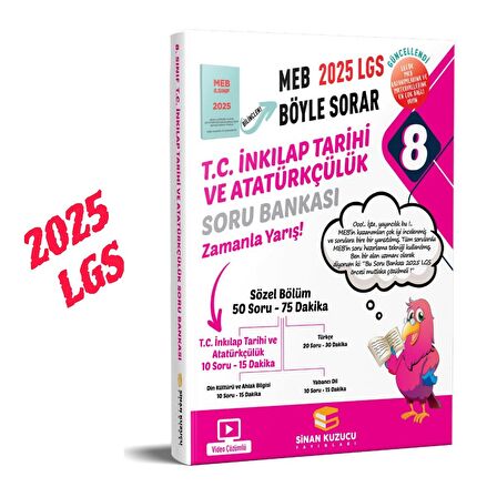 8. SINIF - LGS MEB BÖYLE SORAR SORU BANKASI SETİ ( 2025 LGS ) TURKCE + İNKILAP