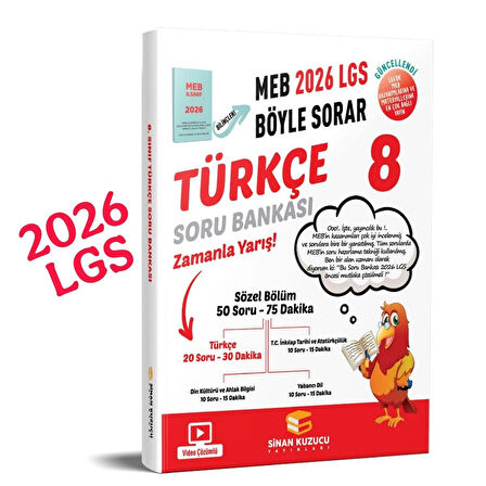 8. Sınıf 2026 Lgs Meb Böyle Sorar TÜRKÇE Soru Bankası Video Çözümlü - sinan kuzucu