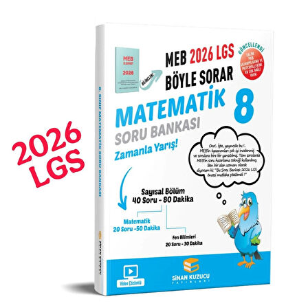 8. Sınıf 2026 Lgs Meb Böyle Sorar MATEMATİK Soru Bankası Video Çözümlü - sinan kuzucu