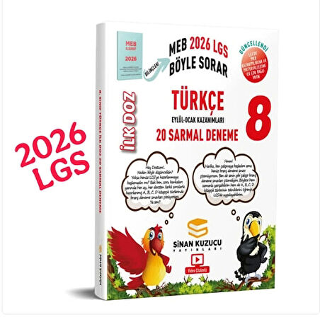 Sinan Kuzucu 8. Sınıf İlk Doz Sarmal Branş Denemeleri Türkçe 2026 LGS