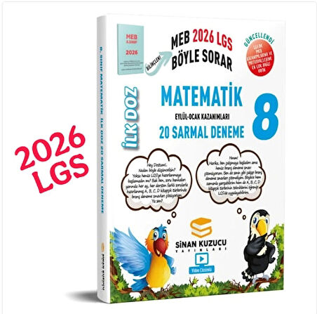 Sinan Kuzucu 8. Sınıf İlk Doz Sarmal Branş Denemeleri Matematik 2026 LGS
