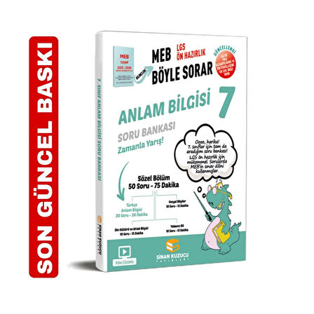 Sinan Kuzucu 7. Sınıf Anlam Bilgisi Soru Bankası Yeni