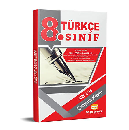 Sinan Kuzucu 8. Sınıf Türkçe Çalışma Kitabı 2026 Özel Baskı