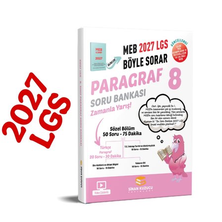 Sinan Kuzucu 2027 8. Sınıf LGS Paragraf Soru Bankası