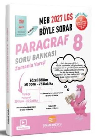 2027 8. Sınıf Paragraf Soru Bankası Sinan Kuzucu