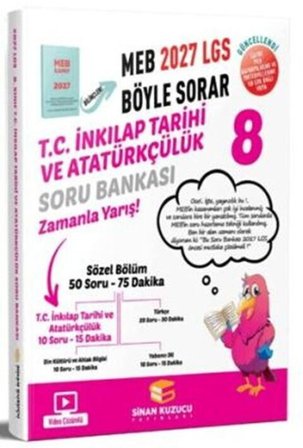2027 8. Sınıf T.C. İnkılap Tarihi ve Atatürkçülük Soru Bankası Sinan Kuzucu
