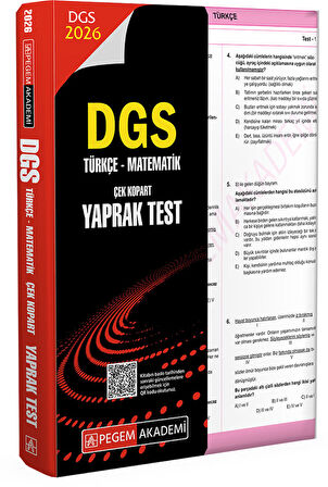2026 DGS Türkçe-Matematik Çek Kopart Yaprak Test