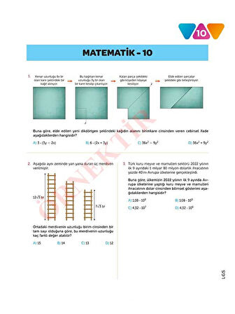 LGS MATEMATİK 10'LU Branş Denemeleri | Video Çözümlü | MEB Müfredatına Uygun