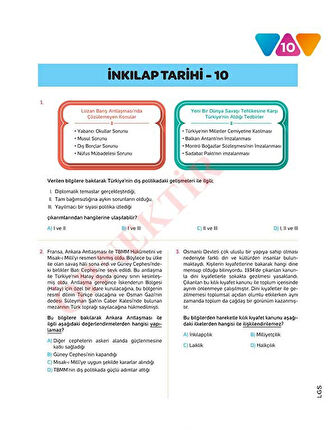 LGS İNKILAP TARİHİ – DİN KÜLTÜRÜ – İNGİLİZCE 10'LU Branş Denemeleri | Video Çözümlü