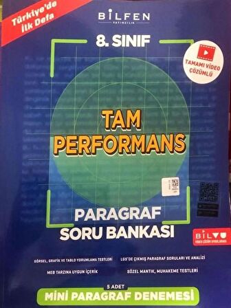 8.SINIF TAM PERFORMANS PARAGRAF SORU BANKASI BİLFEN YAYINLARI