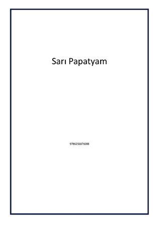 Sarı Papatyam - Özlem Türker Eruygur