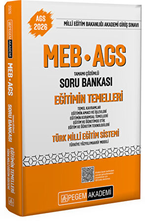 2026 MEB-AGS Soru Bankası Eğitimin Temelleri Türk Milli Eğitim Sistemi Temel Kavramlar Eğitimin Amac