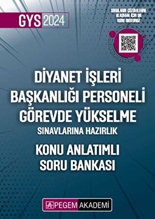 2024 GYS Diyanet İşleri Başkanlığı Personeli Sınavlarına Hazırlık Konu Anlatımlı Soru Bankası Pegem