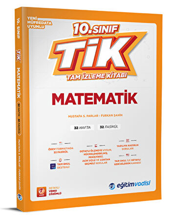 Eğitim Vadisi 2026 10. Sınıf Matematik Tik Tam İzleme Kitabı