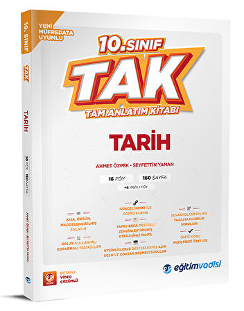 Eğitim Vadisi 2026 10. Sınıf Tarih Tak Tam Anlatım Kitabı