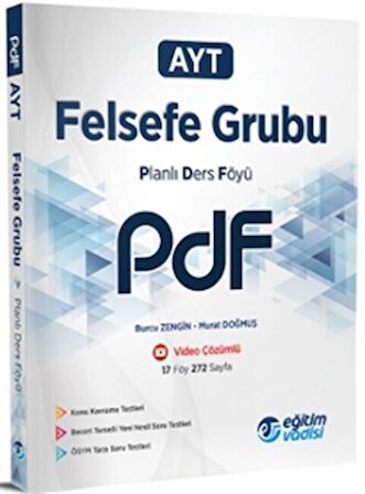 Eğitim Vadisi AYT Felsefe Grubu PDF Planlı Ders Föyü