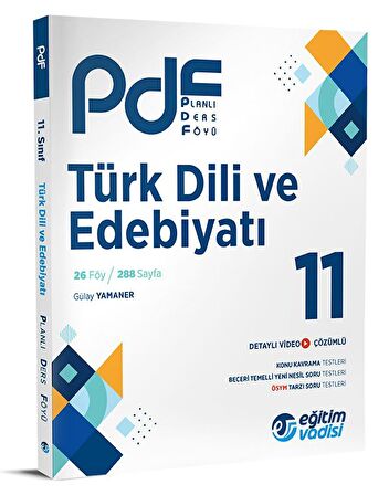 Eğitim Vadisi 11. Sınıf Türk Dili ve Edebiyatı PDF Planlı Ders Föyü