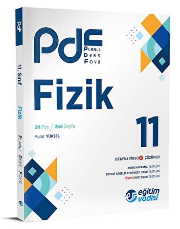 Eğitim Vadisi 2024 11. Sınıf Fizik Pdf Planlı Ders Föyü