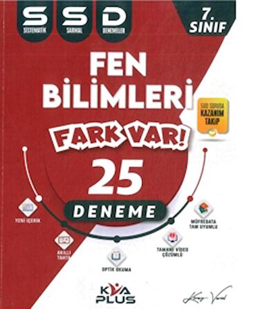 7. Sınıf Fen Bilimleri Sistematik 25 Sarmal Deneme