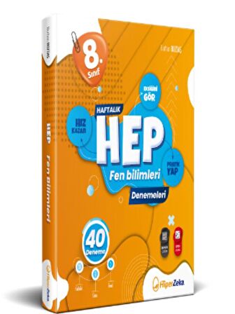 8. Sınıf Haftalık Hep Fen Bilimleri 40 Deneme