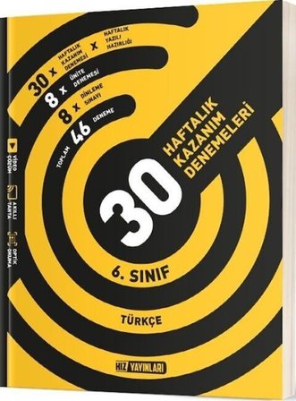 6. Sınıf Türkçe Haftalık Kazanım Demeleri Hız Yayınları