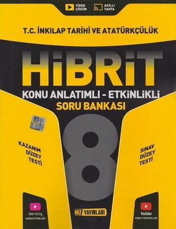 8. Sınıf T.C. İnkılap Tarihi ve Atatürkçülük HİBRİT Konu Anlatımlı Etkinlikli Soru Bankası Hız Yayınları