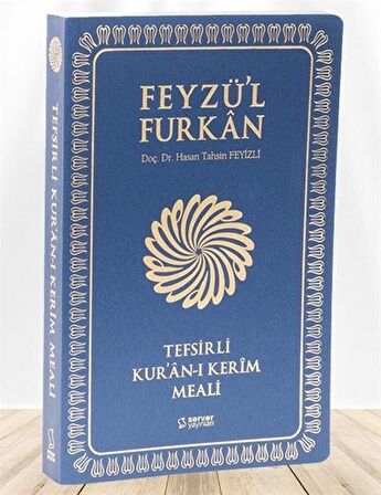 Feyzü'l Furkan Tefsirli Kur'an-ı Kerim Meali (Büyük Boy - Tefsirli Meal - İNCE CİLT) LACİVERT