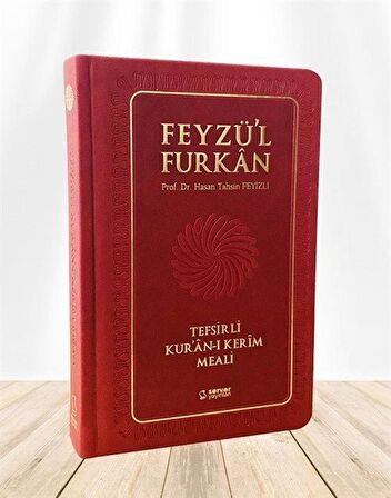 Feyzü'l Furkan Tefsirli Kur'an-ı Kerim Meali (Sempatik Cep Boy - Tefsirli Meal - Ciltli) - Bordo