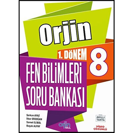 ORJİN 8.SINIF FEN BİLİMLERİ 1.VE2.DÖNEM SORU BANKASI SET (2 KİTAP )