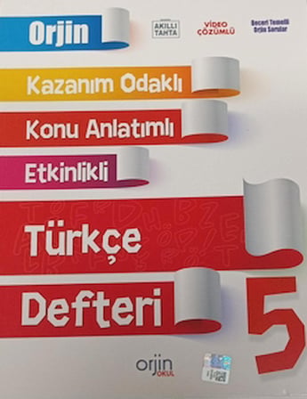 5. Sınıf Kazanım Odaklı - Konu Anlatımlı - Etkinlikli Türkçe Defteri