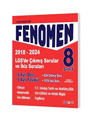 Fenomen Okul Yayınları 8. Sınıf LGS Çıkmış Sorular ve İkiz Soruları Seti