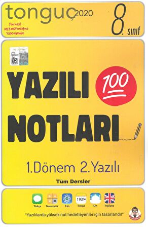 Tonguç 8. Sınıf 1. Dönem 2. Yazılı Notları