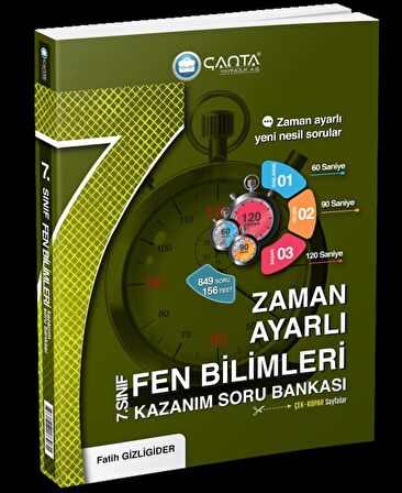 7.Sınıf Fen Bilimleri Zaman Ayarlı Kazanım Soru Bankası